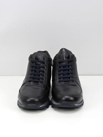Ботинки больших размеров Tommi Shoes 013-1303 Синий/Шерсть