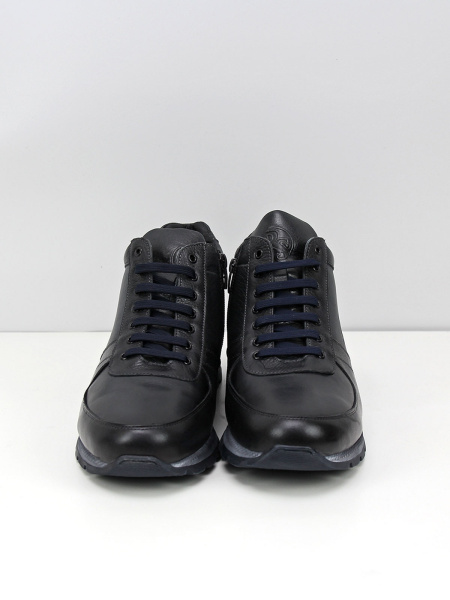 Ботинки больших размеров Tommi Shoes 013-1303 Синий/Шерсть