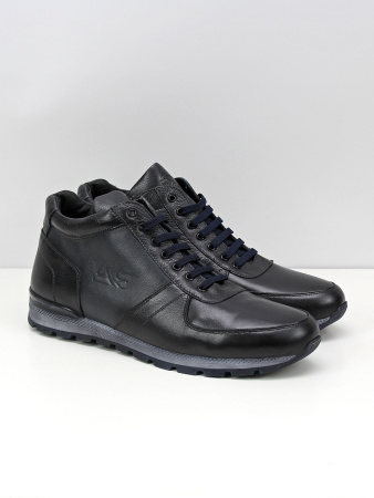 Ботинки больших размеров Tommi Shoes 013-1303 Синий/Шерсть