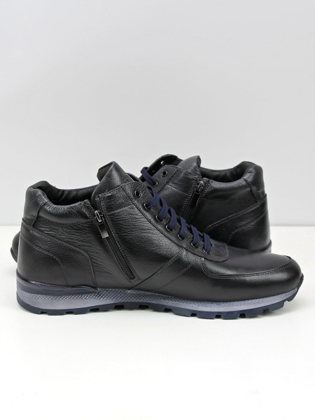 Ботинки больших размеров Tommi Shoes 013-1303 Синий/Шерсть